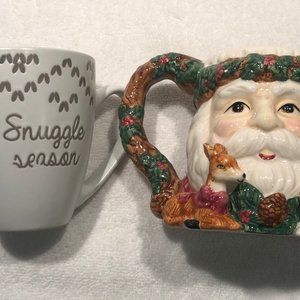 Santa Gift Mug & Snuggle Season "St Nicolas" Ceramic Coffee Mug for the Holidays